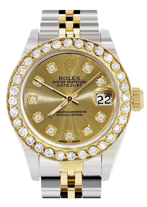 diamond rolex ladies watch|rolex diamond bezel 26mm.